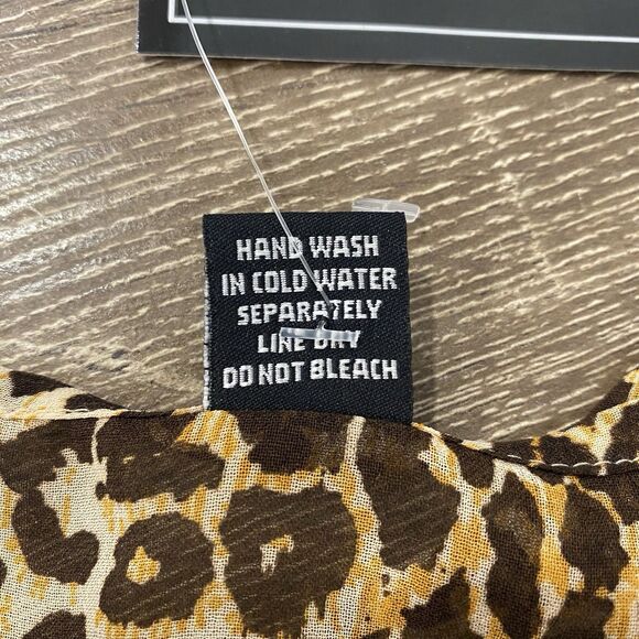 ZURY NWT OS Leopard Print Long Open Duster Kimono Cardigan Sheer Beach Cover Up - Picture 13 of 16